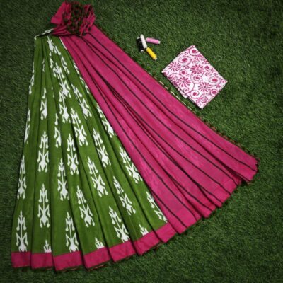 Pure Mul Mul Cotton Sarees With Blouse (7)