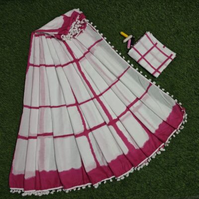 Pure Mulmul Cotton Sarees With Blouse(42)