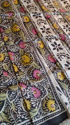 Pure Silk Sarees With Handpainted Batik Design (1)