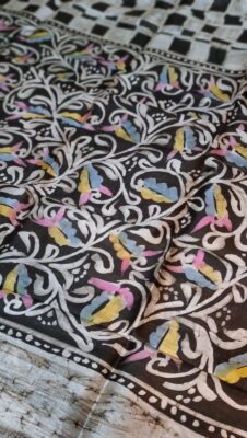 Pure Silk Sarees With Handpainted Batik Design (11)