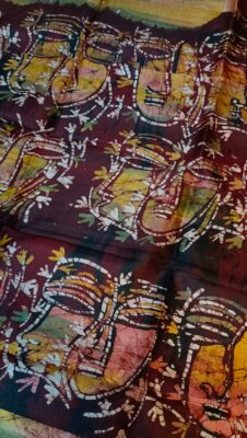 Pure Silk Sarees With Handpainted Batik Design (3)