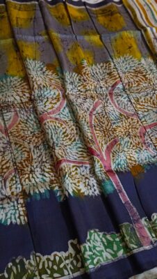 Pure Silk Sarees With Handpainted Batik Design (4)