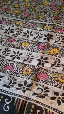 Pure Silk Sarees With Handpainted Batik Design (6)