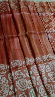 Pure Silk Sarees With Handpainted Batik Design (8)