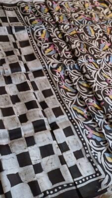 Pure Silk Sarees With Handpainted Batik Design (9)