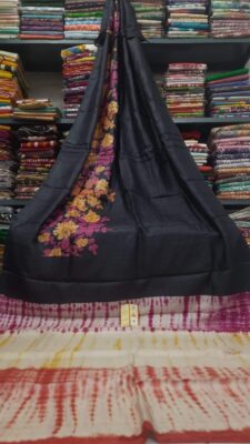 Pure Tussar Silk Shibori Pallu (4)