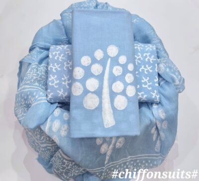 Latest Coton Dress Materials With Chiffon Dupatta (18)