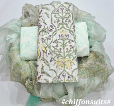 Latest Coton Dress Materials With Chiffon Dupatta (21)