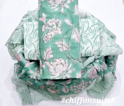 Latest Coton Dress Materials With Chiffon Dupatta (24)