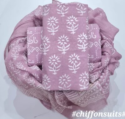 Latest Coton Dress Materials With Chiffon Dupatta (30)
