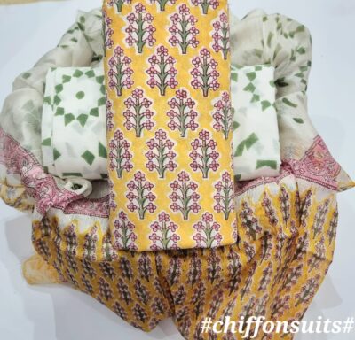 Latest Coton Dress Materials With Chiffon Dupatta (32)