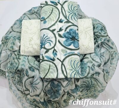 Latest Coton Dress Materials With Chiffon Dupatta (38)