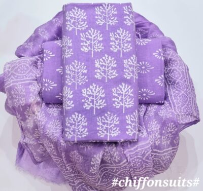 Latest Coton Dress Materials With Chiffon Dupatta (9)