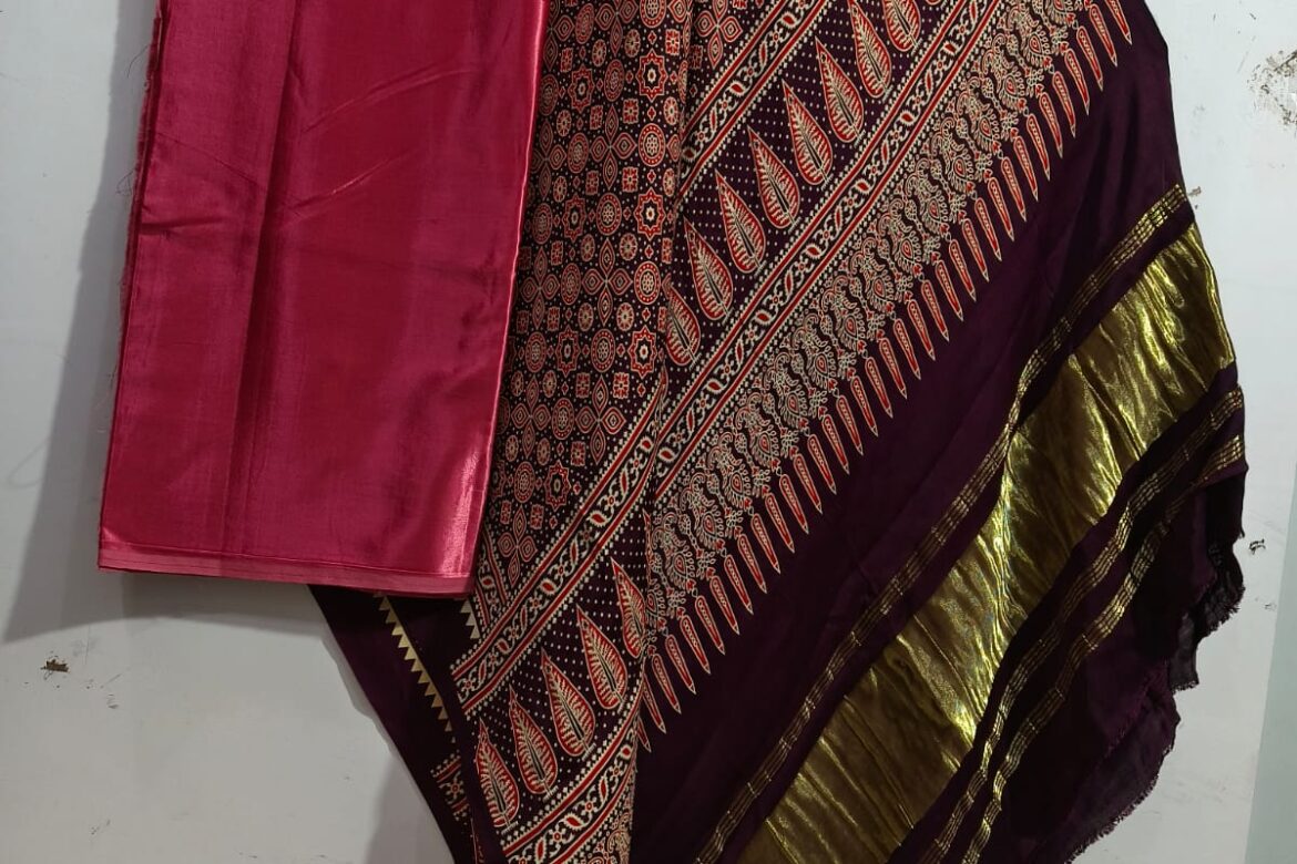 Ajakh Printed Mushru Dresses (5)