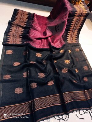 Exclusive Linen Jamhani Sarees With Blouse (13)