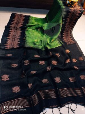 Exclusive Linen Jamhani Sarees With Blouse (14)