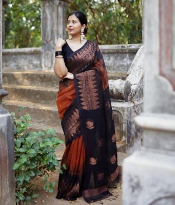 Exclusive Linen Jamhani Sarees With Blouse (16)