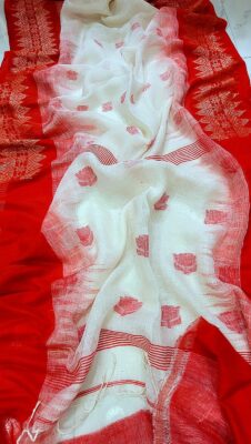 Exclusive Linen Jamhani Sarees With Blouse (19)