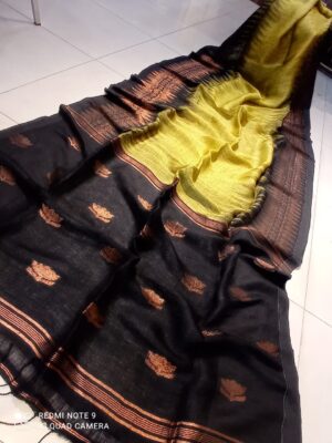 Exclusive Linen Jamhani Sarees With Blouse (20)