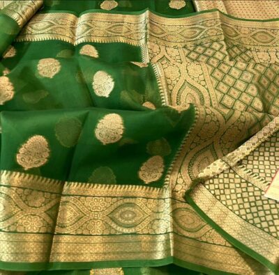 Latest Banaras Kora Silk Sarees With Price (3)