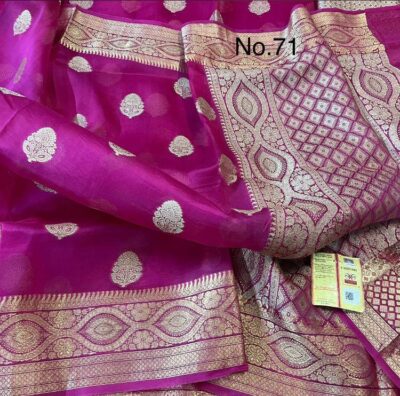 Latest Banaras Kora Silk Sarees With Price (5)