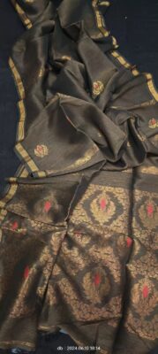 Latest Organic Linen Weaving Sarees (3)