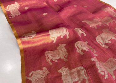 Exclusive Zari Tissue Weaving Sarees With Pitchwai Pattern (1)