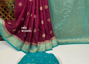 Soft Matka Crepe Sarees With Butties (14)