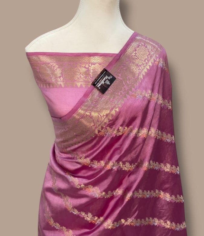 Banarasi Semi Raw Mango Silk Sarees (1)