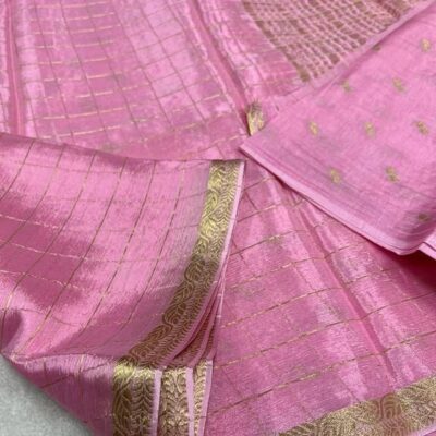 Beautiful Chinnon Viscose Sarees With Blouse (6)