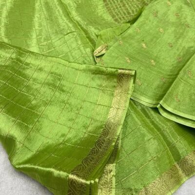Beautiful Chinnon Viscose Sarees With Blouse (7)