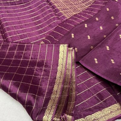 Beautiful Chinnon Viscose Sarees With Blouse (9)