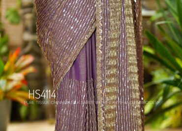 Beautiful Tissue Chiffon Sarees With Blouse (4)