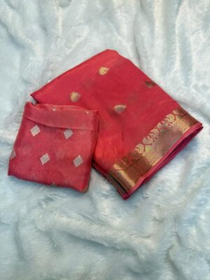 Beautiful Zari Weaving Chinnon Sarees (3)