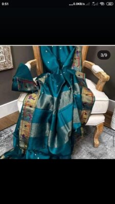 Embroidary Work Tussar Pure Silk Sarees (11)