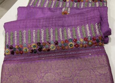 Exclusive Munga Silk Zari Checks Sarees (3)