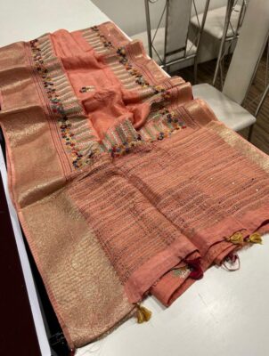Exclusive Munga Silk Zari Checks Sarees (6)