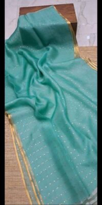 Exclusive Pure Muslin Sequence Hand Weaving Sarees (16)