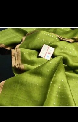 Exclusive Pure Muslin Sequence Hand Weaving Sarees (21)