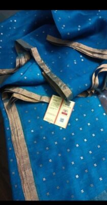 Exclusive Pure Muslin Sequence Hand Weaving Sarees (23)