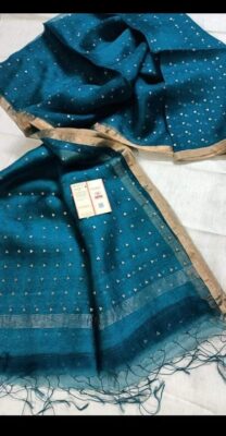 Exclusive Pure Muslin Sequence Hand Weaving Sarees (26)