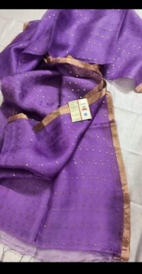Exclusive Pure Muslin Sequence Hand Weaving Sarees (27)