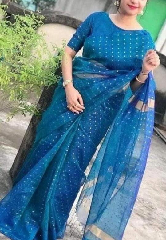 Exclusive Pure Muslin Sequence Hand Weaving Sarees (28)