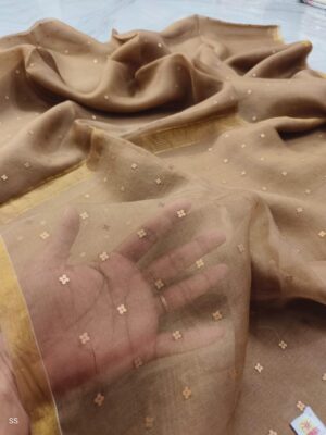 Exclusive Pure Muslin Sequence Hand Weaving Sarees (7)