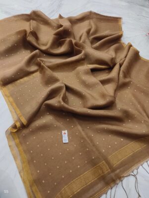 Exclusive Pure Muslin Sequence Hand Weaving Sarees (8)