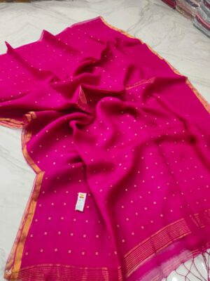 Exclusive Pure Muslin Sequence Hand Weaving Sarees (9)