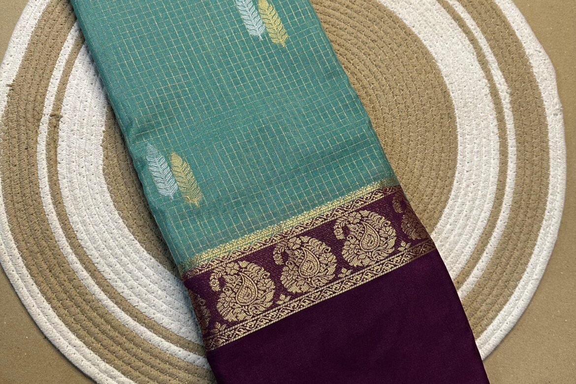 Latest Semi Mysore Crepe Sarees (5)