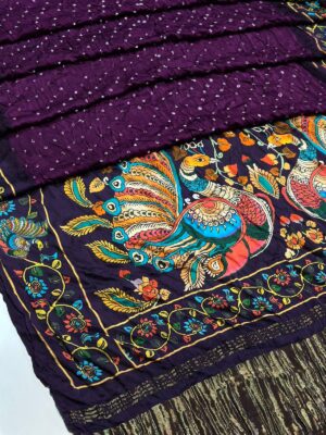 Premium Modal Silk Kalmakari Sarees (1)