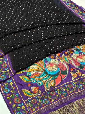 Premium Modal Silk Kalmakari Sarees (9)