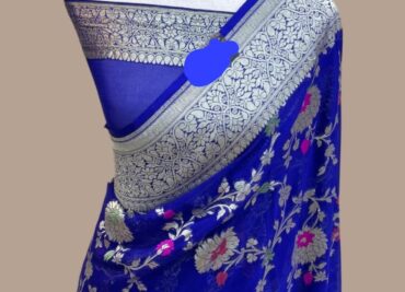 Pure Khaddi Georgette Sarees With Blouse (14)
